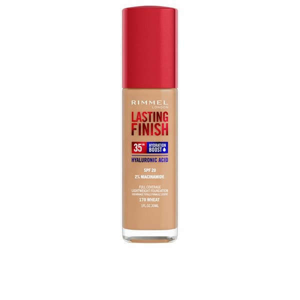 Flytende Sminke-base Rimmel London Lasting Finish Nº 200 Soft Beige Spf 20 30 ml