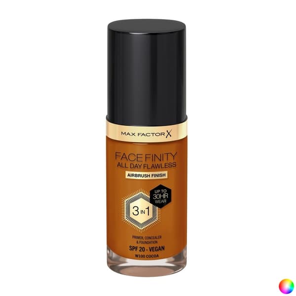 Nestemäinen meikin pohjustusaine Max Factor Face Finity 3-in-1 30 ml - 100 - suntan
