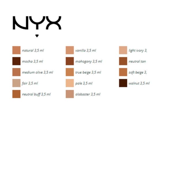 Kasvojen korjaaja Can't Stop Won't Stop NYX (3,5 ml) - neutral tan 3,5 ml