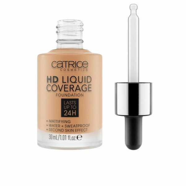 Nestemäinen meikin pohjustusaine Hd Liquid Coverage Foundation Catrice - 036-hazelnut