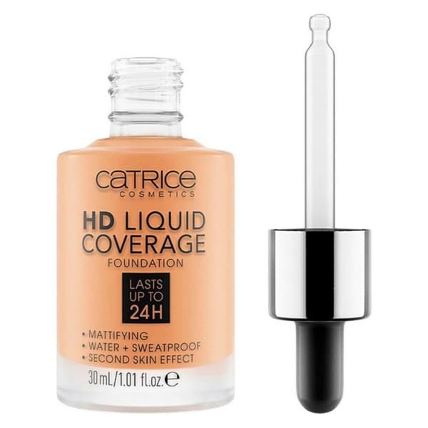 Nestemäinen meikin pohjustusaine Hd Liquid Coverage Foundation Catrice - 036-hazelnut
