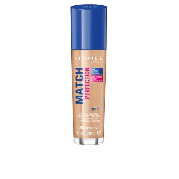 Nestemäinen meikin pohjustusaine Rimmel London Match Perfection Nº 203