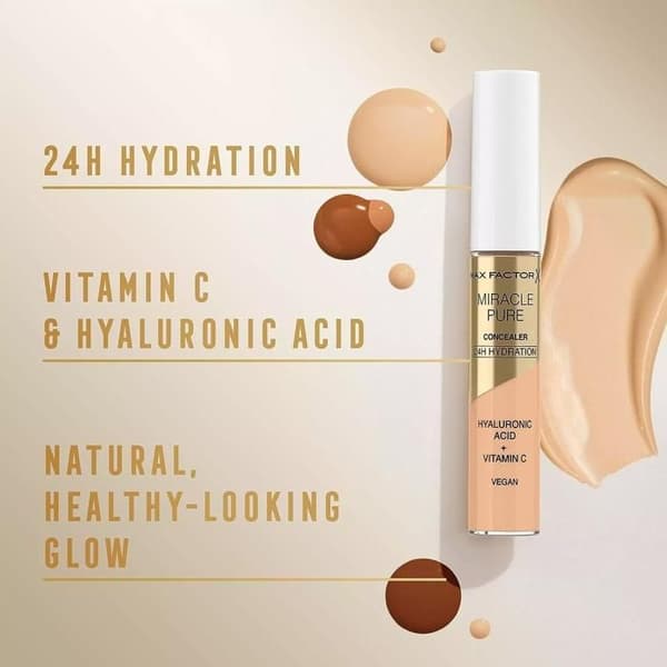 MAX FACTOR 24H PURE MIRACLE CORRECTOR hyaluronsyra Vit C 04 Medium