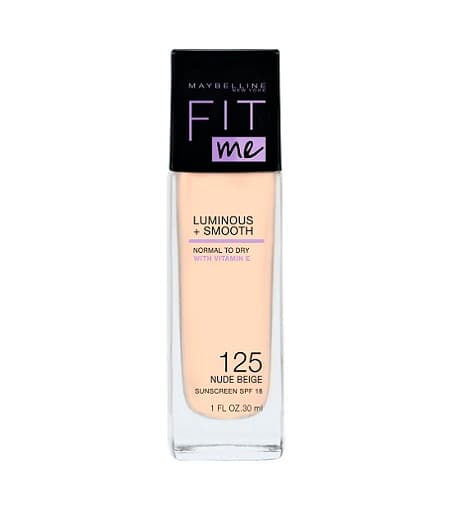 Maybelline Fit Me! Liquid Foundation Brightening Liquid Makeup SPF 18 30 ml 125 Nude Beige