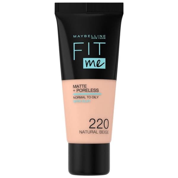 Foundation - Maybelline - Fit Me 220 Natural Beige - 30ml - Icke-komedogen - Mattifierande effekt