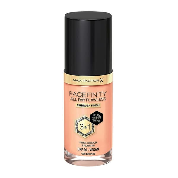 Cremet Make Up Foundation Max Factor Facefinity 3-i-1 Spf 20 Nº 80 Bronze 30 ml