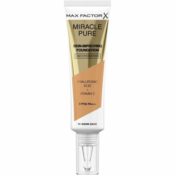 Nestemäinen meikin pohjustusaine Max Factor Miracle Pure Spf 30 Nº 70-warm sand 30 ml