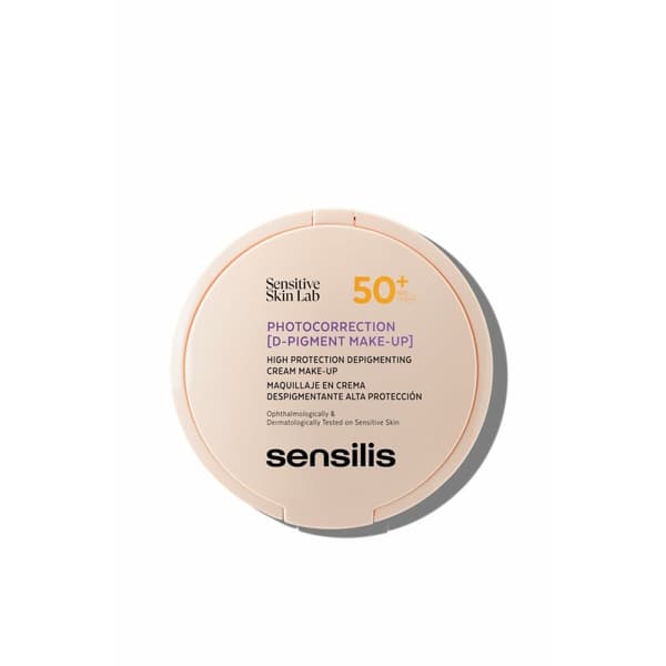 Fugtgivende Creme med Makeupeffekt Sensilis Photocorrection [D-Pigment Make-Up] Nº 02 Spf 50 10 g