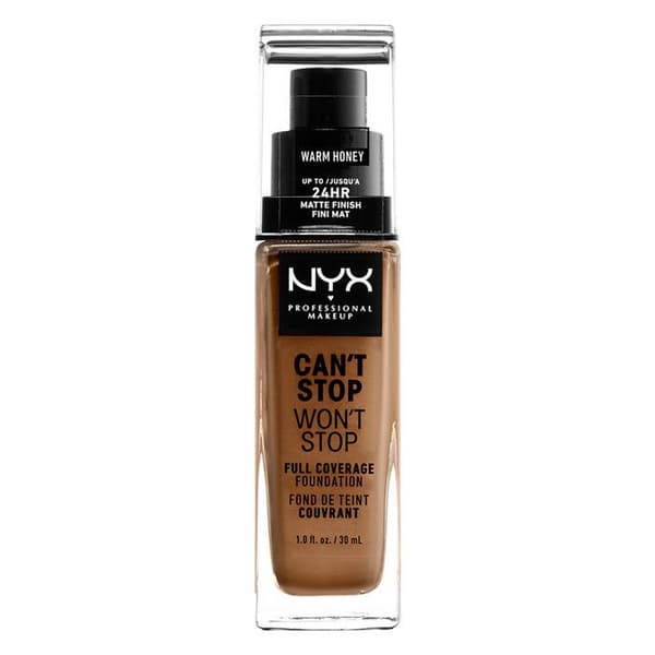 NYX Professional Makeup Full Coverage Liquid Foundation 24h Hold Can't Stop Won't Stop Liquid Foundation, Vattentät, matt finish,