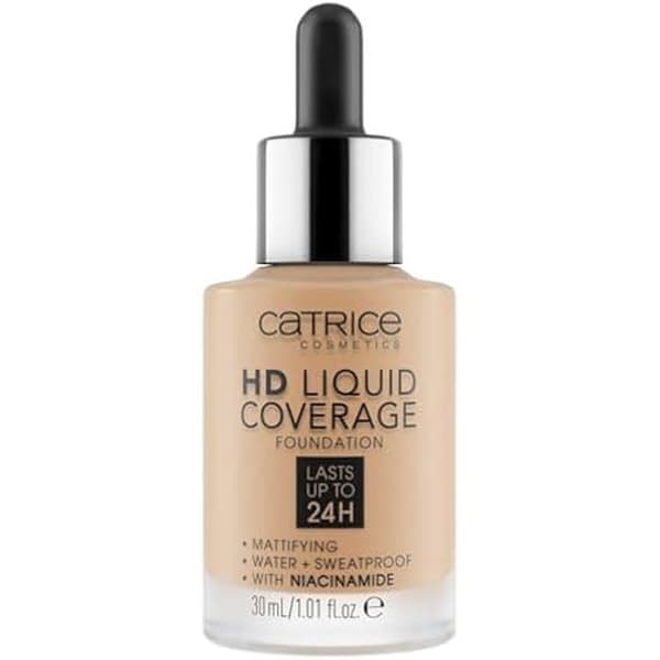 Foundation - CATRICE - HD Liquid Coverage - 30ml - Shade 032 Nude Beige - 24h hold