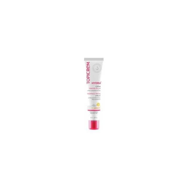 Foundation - Topicrem - HYDRA+ Tinted Cream Glow SPF50 - 40 ml - Medium Shade - Sensitive Skin