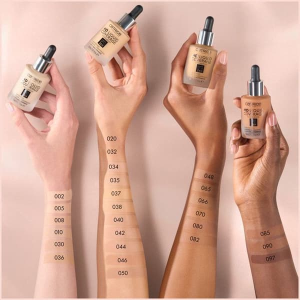Foundation - CATRICE - HD Liquid Coverage - 30ml - Shade 032 Nude Beige - 24h hold