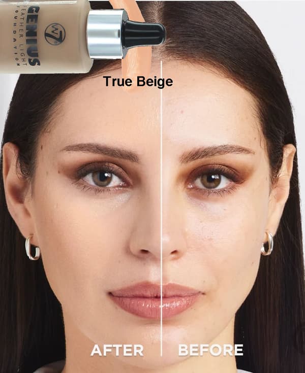W7 Genius Feather Light Foundation-True Beige