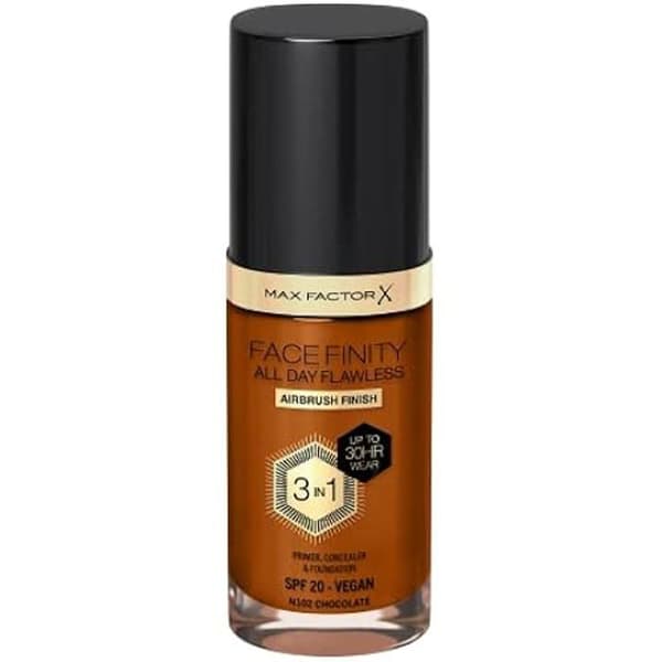 Foundation - MAX FACTOR - Facefinity All Day Flawless - N102-choklad - 30 ml - SPF20