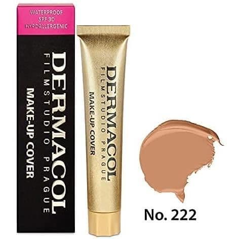 Dermacol Full Coverage Foundation | Vattentät Corrective Primer SPF 30 | Kamouflagetatuering, ärr, akne, nr. 222|30g