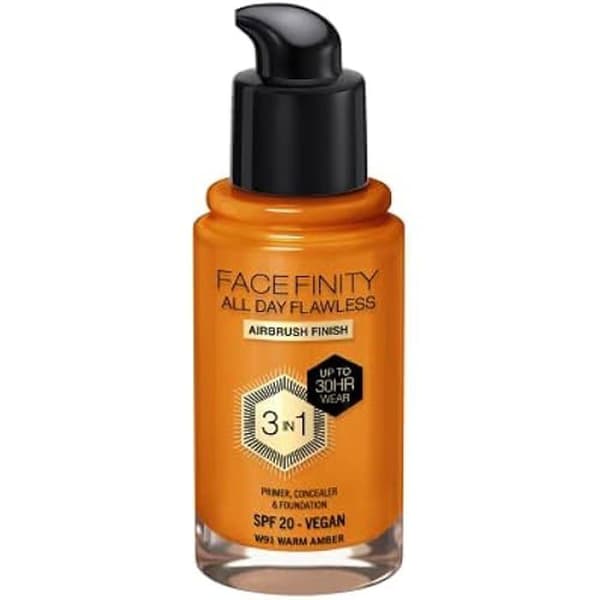 Foundation - MAX FACTOR - Facefinity All Day Flawless - W91 Warm Amber - 30 Ml - SPF 20