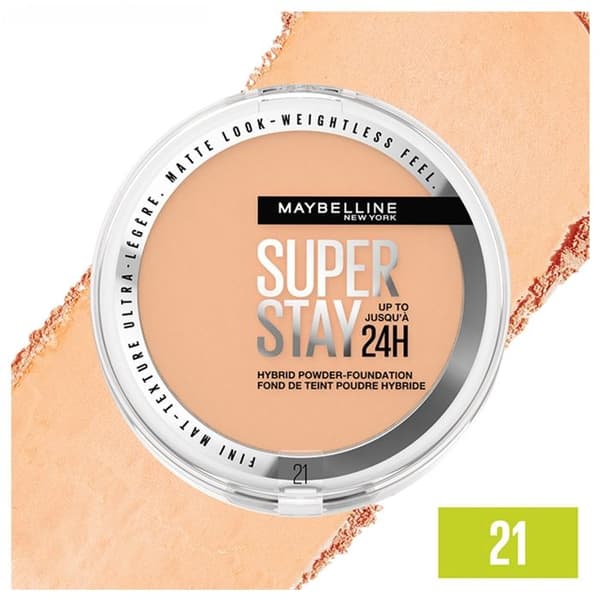 Maybelline New York Superstay 24H Hybrid 21 Long-Wear Powder Foundation - Beige