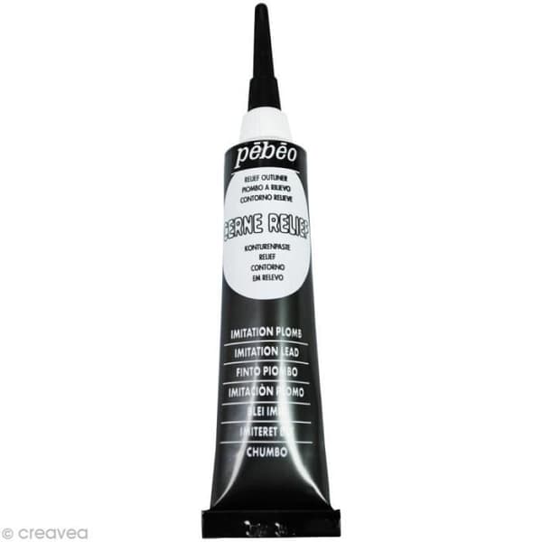 Cerne relief - 20 ml ube av Cerne Relief Svart bly vattenbaserad för porslin, lergods, metall, glas etc. - Kapacitet: 20 ml