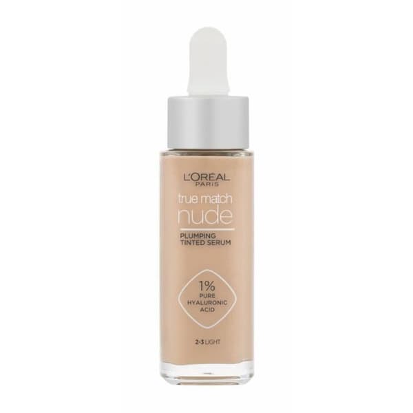 Loréal Paris 30 ml True Match Nude Plumping Tinted Serum, 2-3 Light, Makeup