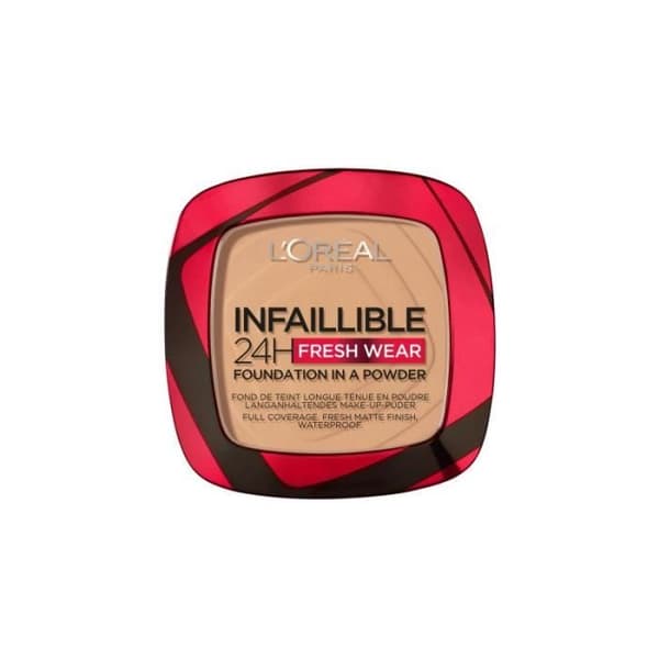Puder - L'Oréal Paris - Infaillible 24H - 250 Sable Radieux - Vattentålig - Ej komedogen
