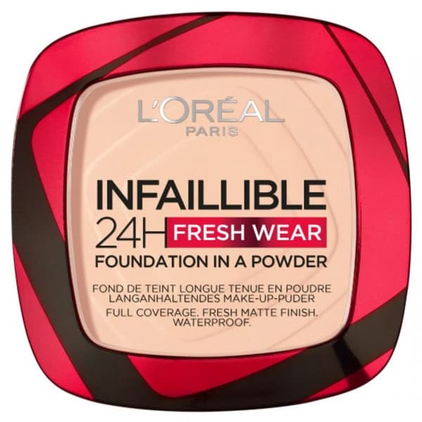Infallible 24H Powder Foundation - L'Oréal Paris - 180 Sable Rosé - Långvarig och hög motståndskraft