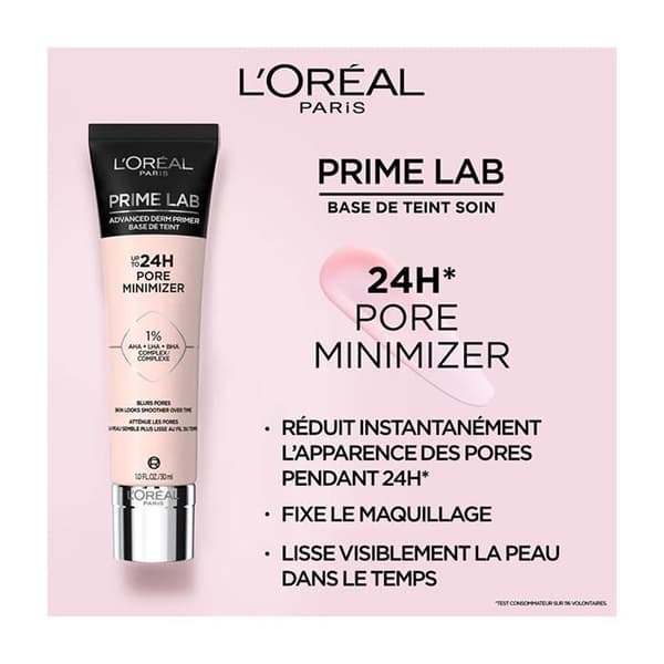 Primer - L'Oréal Paris - Prime Lab 24h Pore Minimizer - 30ml - Universal - Alla hudtyper