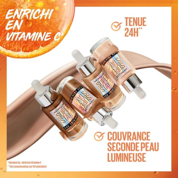 Foundation - Maybelline New York - Superstay 24H - Shade N°23 - 30ml - Vitamin C