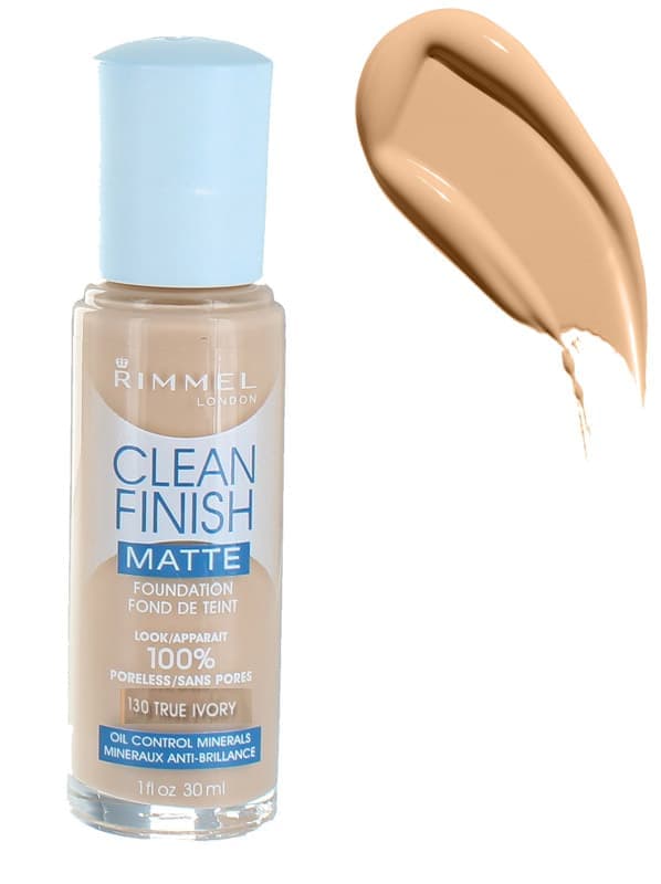 Rimmel CLEAN Finish MATTE Foundation - 130 True Ivory
