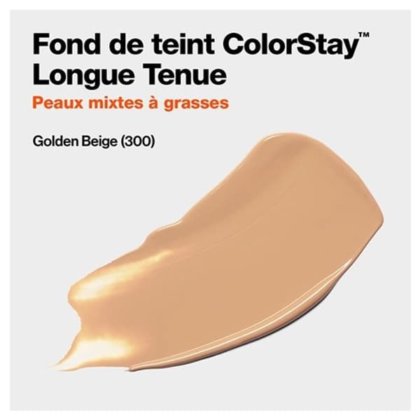 Foundation - REVLON - n°300 Golden Beige - Long Wear - Matt finish - Kombination till fet hud