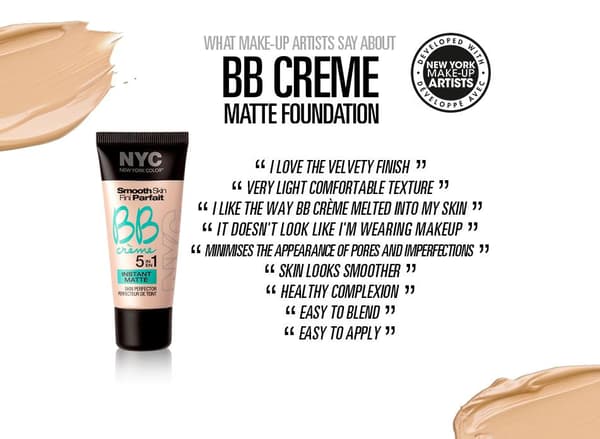 NYC Smooth Skin BB Crème 5 In 1 Instant Matte-Light