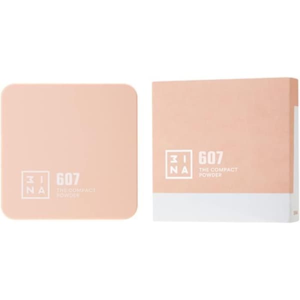 3INA MAKEUP Den kompakta pudern 607 - Rose Nu - Svilande naturlig finish - Jämn täckning