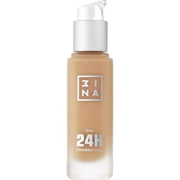 Fond de teint 3INA MAKEUP - The 24h Foundation 645 - Gyllene med Gul Undertone - Täckande Foundation för Imperfektioner -