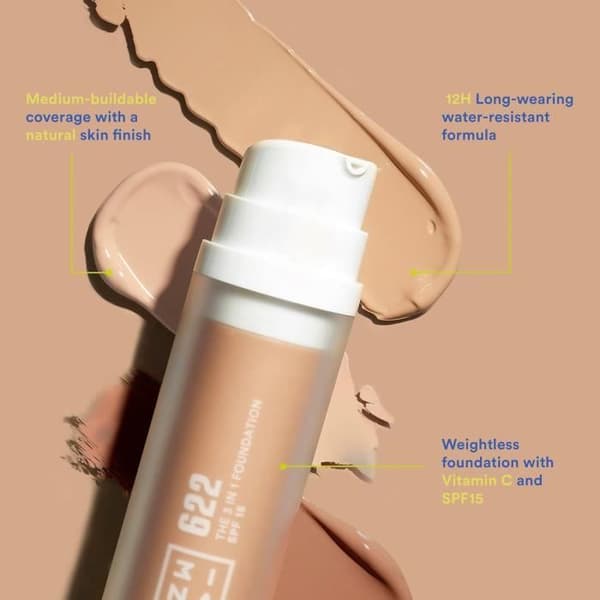 3INA MAKEUP - 3-i-1 Stiftung med SPF 15 och Vitamin C - Vegan - Cruelty Free
