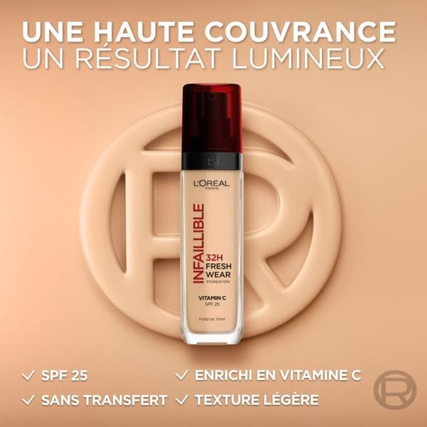 L'OREAL PARIS INFAILLIBLE foundation - Långvarig 32h - Gyllene sol