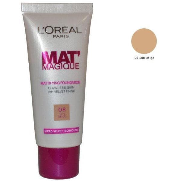 L'Oreal Mat' Magique Mattifying Foundation-Sun Beige