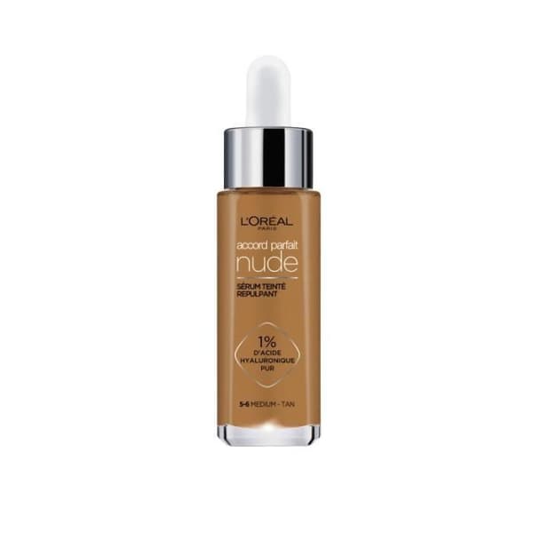 Foundation - L'Oréal Paris - Accord Perfect Tinted Plumping Serum 5-6 Medium Tan