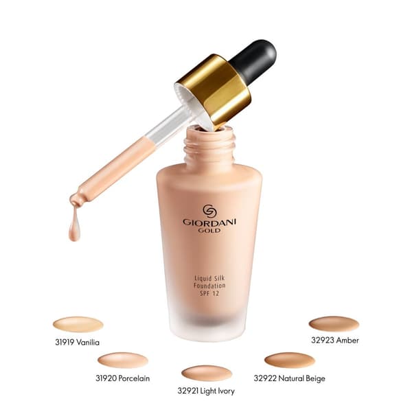 Oriflame Giordani Gold Liquid Silk Foundation SPF 12 - Amber 30 ml