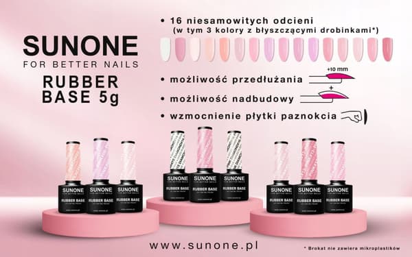 SUNONE Kumipohja - VAALEANPUNAINEN 12 - 5 g