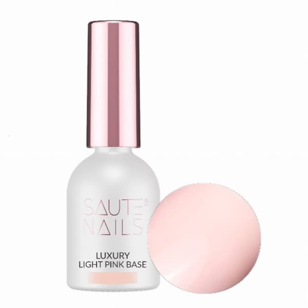 SAUTE NAILS Hybridbas för naglar Lyxig LJUSROSA BAS - 8ml