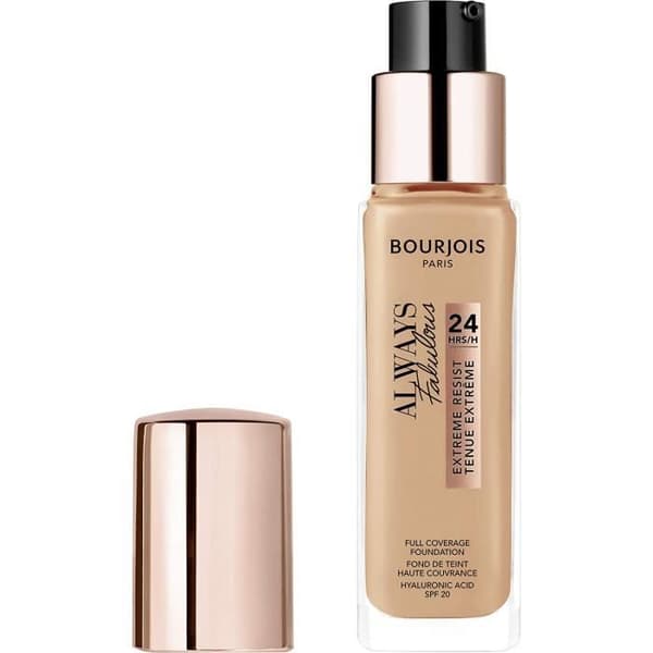 Bourjois - Always Fabulous Foundation - Hög täckning - Fuktgivande och långvarig formel - 200 rosa vanilj 30 ml