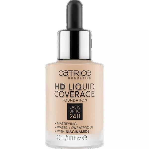Foundation - Catrice - HD Liquid Coverage - 010 Ljus Beige - 30 ml - Alla hudtyper