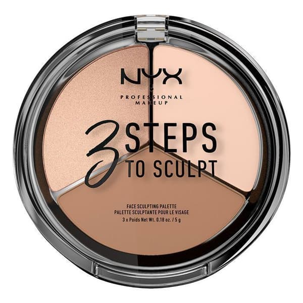 Concealerpalett - NYX - 3 steg att skulptera - 6 nyanser - Beige - Krämig formel