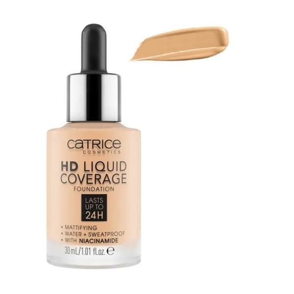 Foundation - Catrice - HD Liquid Coverage - 040 Varm Beige - 30 ml - Långvarig hållbarhet