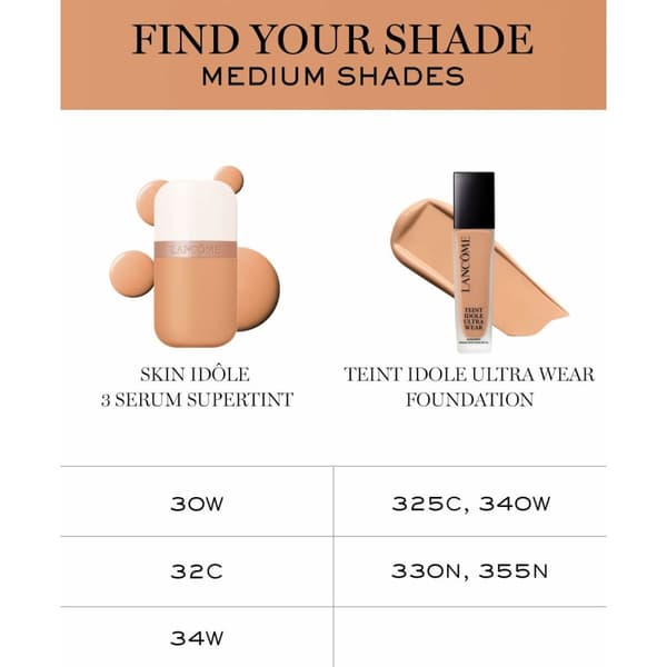 Hydrerande kräm med färg Lancôme IDÔLE MAKE-UP Nº 30w 30 ml