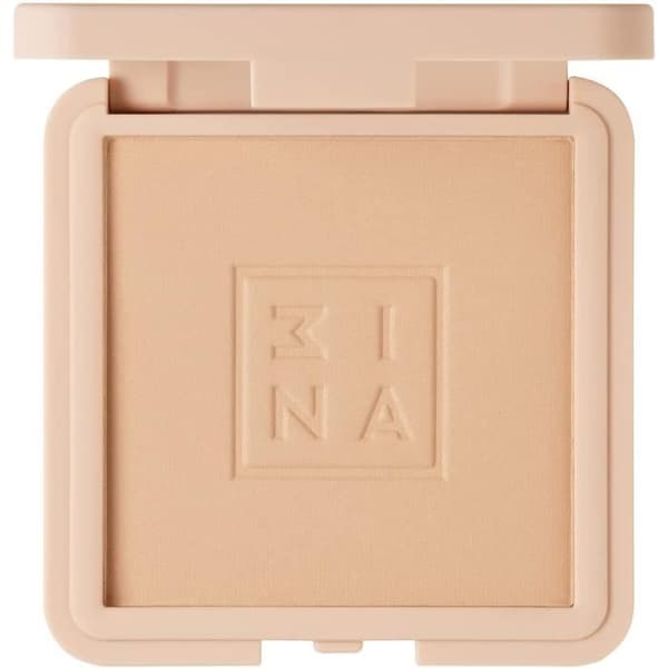 3INA Kompaktpuder 618 - Sable - Naturlig Siden Finish - Jämn Täckning - Bekväm och Luminös Textur - Lätt att Fördela