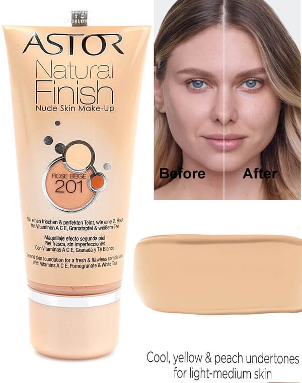 Astor Natural Finish Nude Skin Makeup FOUNDATION-Rose Beige