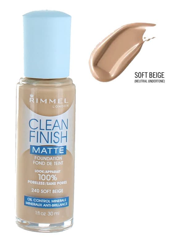 Rimmel Clean Finish Matte Foundation - 240 Soft Beige
