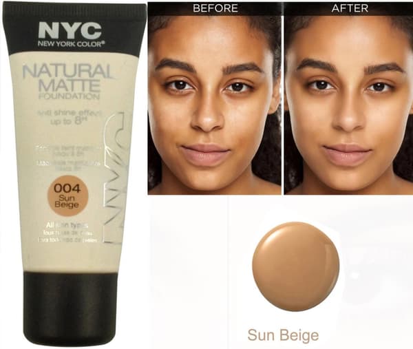 NYC Natural Matte Anti Shine Foundation-Sun Beige