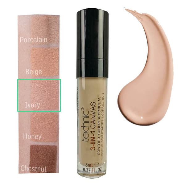 Technic 3-in-1 Canvas Full Coverage Concealer-Ivory