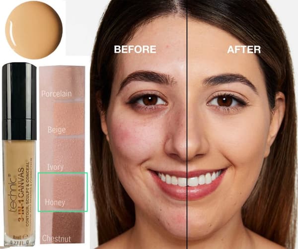 Technic 3-in-1 Canvas Full Coverage Concealer - Honey